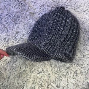 gray winter hat